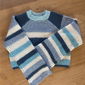 RSQ Blue and Cream Striped Sweater